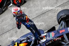 Race winner Max Verstappen (NLD) Red Bull Racing RB20 celebrates in parc ferme. 07.04.2024. Formula 1 World Championship, Rd 4, Japanese Grand Prix, Suzuka, Japan, Race Day.