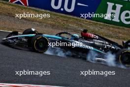 George Russell (GBR) Mercedes AMG F1 W15 locks up under braking. 06.04.2024. Formula 1 World Championship, Rd 4, Japanese Grand Prix, Suzuka, Japan, Qualifying Day.
