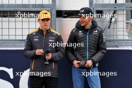 (L to R): Oscar Piastri (AUS) McLaren and Esteban Ocon (FRA) Alpine F1 Team - radio controlled cars. 04.04.2024. Formula 1 World Championship, Rd 4, Japanese Grand Prix, Suzuka, Japan, Preparation Day.