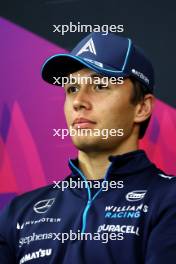 Alexander Albon (THA) Williams Racing in the FIA Press Conference. 04.04.2024. Formula 1 World Championship, Rd 4, Japanese Grand Prix, Suzuka, Japan, Preparation Day.
