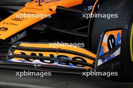 McLaren MCL38 front wing detail - MILTZ livery. 04.04.2024. Formula 1 World Championship, Rd 4, Japanese Grand Prix, Suzuka, Japan, Preparation Day.