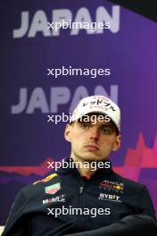 Max Verstappen (NLD) Red Bull Racing in the FIA Press Conference. 04.04.2024. Formula 1 World Championship, Rd 4, Japanese Grand Prix, Suzuka, Japan, Preparation Day.