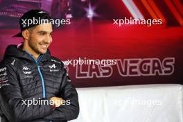 Esteban Ocon (FRA) Alpine F1 Team in the FIA Press Conference. 20.11.2024. Formula 1 World Championship, Rd 22, Las Vegas Grand Prix, Las Vegas, Nevada, USA, Preparation Day.