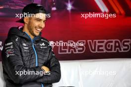 Esteban Ocon (FRA) Alpine F1 Team in the FIA Press Conference. 20.11.2024. Formula 1 World Championship, Rd 22, Las Vegas Grand Prix, Las Vegas, Nevada, USA, Preparation Day.