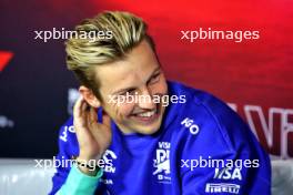 Liam Lawson (NZL) RB in the FIA Press Conference. 20.11.2024. Formula 1 World Championship, Rd 22, Las Vegas Grand Prix, Las Vegas, Nevada, USA, Preparation Day.