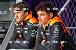 Lando Norris (GBR) McLaren with team mate Oscar Piastri (AUS) McLaren. 20.11.2024. Formula 1 World Championship, Rd 22, Las Vegas Grand Prix, Las Vegas, Nevada, USA, Preparation Day.