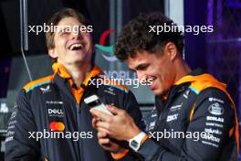 (L to R): Oscar Piastri (AUS) McLaren with team mate Lando Norris (GBR) McLaren. 20.11.2024. Formula 1 World Championship, Rd 22, Las Vegas Grand Prix, Las Vegas, Nevada, USA, Preparation Day.