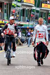 (L to R): Nico Hulkenberg (GER) Haas F1 Team and Kevin Magnussen (DEN) Haas F1 Team. 24.05.2024. Formula 1 World Championship, Rd 8, Monaco Grand Prix, Monte Carlo, Monaco, Practice Day.
