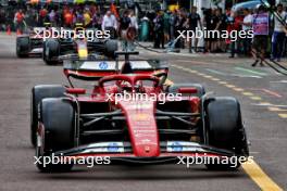 Charles Leclerc (MON) Ferrari SF-24 leaves the pits. 24.05.2024. Formula 1 World Championship, Rd 8, Monaco Grand Prix, Monte Carlo, Monaco, Practice Day.