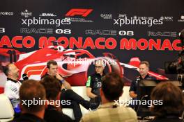 (L to R): Peter Bayer (AUT) RB Chief Executive Officer; Bruno Famin (FRA) Alpine Motorsports Vice President and Alpine F1 Team Team Principal; Alessandro Alunni Bravi (ITA) Sauber Managing Director and Team Representative; and Christian Horner (GBR) Red Bull Racing Team Principal, in the FIA Press Conference. 24.05.2024. Formula 1 World Championship, Rd 8, Monaco Grand Prix, Monte Carlo, Monaco, Practice Day.