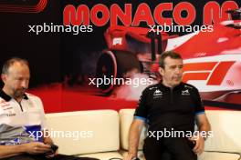(L to R): Peter Bayer (AUT) RB Chief Executive Officer and Bruno Famin (FRA) Alpine Motorsports Vice President and Alpine F1 Team Team Principal in the FIA Press Conference. 24.05.2024. Formula 1 World Championship, Rd 8, Monaco Grand Prix, Monte Carlo, Monaco, Practice Day.