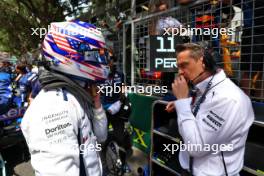Logan Sargeant (USA) Williams Racing on the grid with Gaetan Jego, Williams Racing Race Engineer. 26.05.2024. Formula 1 World Championship, Rd 8, Monaco Grand Prix, Monte Carlo, Monaco, Race Day.