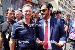 (L to R): Christian Horner (GBR) Red Bull Racing Team Principal with Mohammed Bin Sulayem (UAE) FIA President on the grid. 26.05.2024. Formula 1 World Championship, Rd 8, Monaco Grand Prix, Monte Carlo, Monaco, Race Day.