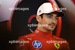 Charles Leclerc (MON) Ferrari in the post race FIA Press Conference. 26.05.2024. Formula 1 World Championship, Rd 8, Monaco Grand Prix, Monte Carlo, Monaco, Race Day.