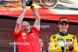 Frederic Vasseur (FRA) Ferrari Team Principal celebrates on the podium. 26.05.2024. Formula 1 World Championship, Rd 8, Monaco Grand Prix, Monte Carlo, Monaco, Race Day.