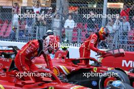 Race winner Charles Leclerc (MON) Ferrari SF-24 and Carlos Sainz Jr (ESP) Ferrari SF-24 in parc ferme. 26.05.2024. Formula 1 World Championship, Rd 8, Monaco Grand Prix, Monte Carlo, Monaco, Race Day.