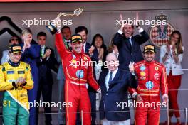 The podium (L to R): Oscar Piastri (AUS) McLaren, second; Charles Leclerc (MON) Ferrari, race winner; HSH Prince Albert of Monaco (MON); Carlos Sainz Jr (ESP) Ferrari, third. 26.05.2024. Formula 1 World Championship, Rd 8, Monaco Grand Prix, Monte Carlo, Monaco, Race Day.