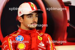 Charles Leclerc (MON) Ferrari in the post qualifying FIA Press Conference. 25.05.2024. Formula 1 World Championship, Rd 8, Monaco Grand Prix, Monte Carlo, Monaco, Qualifying Day.