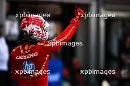 Charles Leclerc (MON) Ferrari celebrates his pole position in qualifying parc ferme. 25.05.2024. Formula 1 World Championship, Rd 8, Monaco Grand Prix, Monte Carlo, Monaco, Qualifying Day.