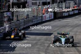 Lewis Hamilton (GBR) Mercedes AMG F1 W15 and Max Verstappen (NLD) Red Bull Racing RB20. 25.05.2024. Formula 1 World Championship, Rd 8, Monaco Grand Prix, Monte Carlo, Monaco, Qualifying Day.