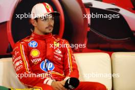 Charles Leclerc (MON) Ferrari in the post qualifying FIA Press Conference. 25.05.2024. Formula 1 World Championship, Rd 8, Monaco Grand Prix, Monte Carlo, Monaco, Qualifying Day.