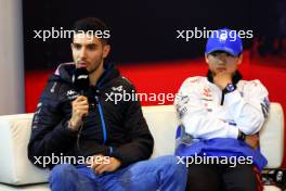 (L to R): Esteban Ocon (FRA) Alpine F1 Team and Yuki Tsunoda (JPN) RB in the FIA Press Conference. 23.05.2024. Formula 1 World Championship, Rd 8, Monaco Grand Prix, Monte Carlo, Monaco, Preparation Day.