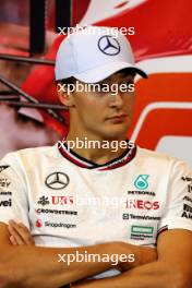 George Russell (GBR) Mercedes AMG F1 in the FIA Press Conference. 23.05.2024. Formula 1 World Championship, Rd 8, Monaco Grand Prix, Monte Carlo, Monaco, Preparation Day.