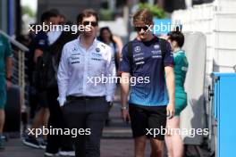 (L to R): James Vowles (GBR) Williams Racing Team Principal with Logan Sargeant (USA) Williams Racing. 23.05.2024. Formula 1 World Championship, Rd 8, Monaco Grand Prix, Monte Carlo, Monaco, Preparation Day.
