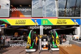 McLaren Pit garages. 23.05.2024. Formula 1 World Championship, Rd 8, Monaco Grand Prix, Monte Carlo, Monaco, Preparation Day.