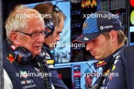 (L to R): Dr Helmut Marko (AUT) Red Bull Motorsport Consultant with Max Verstappen (NLD) Red Bull Racing. 25.10.2024. Formula 1 World Championship, Rd 20, Mexican Grand Prix, Mexico City, Mexico, Practice Day.