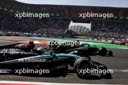 Andrea Kimi Antonelli (ITA) Mercedes AMG F1 W15 Junior Driver and George Russell (GBR) Mercedes AMG F1 W15. 25.10.2024. Formula 1 World Championship, Rd 20, Mexican Grand Prix, Mexico City, Mexico, Practice Day.