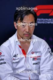 Ayao Komatsu (JPN) Haas F1 Team Principal in the FIA Press Conference. 25.10.2024. Formula 1 World Championship, Rd 20, Mexican Grand Prix, Mexico City, Mexico, Practice Day.