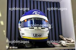 The helmet of Franco Colapinto (ARG) Williams Racing. 25.10.2024. Formula 1 World Championship, Rd 20, Mexican Grand Prix, Mexico City, Mexico, Practice Day.