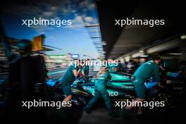 Fernando Alonso (ESP) Aston Martin F1 Team AMR24 in the pits. 25.10.2024. Formula 1 World Championship, Rd 20, Mexican Grand Prix, Mexico City, Mexico, Practice Day.