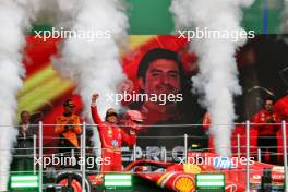 Race winner Carlos Sainz Jr (ESP) Ferrari SF-24 celebrates on the podium. 27.10.2024. Formula 1 World Championship, Rd 20, Mexican Grand Prix, Mexico City, Mexico, Race Day.