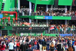 The podium (L to R): Lando Norris (GBR) McLaren, second; Carlos Sainz Jr (ESP) Ferrari, race winner; Charles Leclerc (MON) Ferrari, third. 27.10.2024. Formula 1 World Championship, Rd 20, Mexican Grand Prix, Mexico City, Mexico, Race Day.