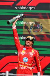 Race winner Carlos Sainz Jr (ESP) Ferrari celebrates on the podium. 27.10.2024. Formula 1 World Championship, Rd 20, Mexican Grand Prix, Mexico City, Mexico, Race Day.