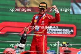 Race winner Carlos Sainz Jr (ESP) Ferrari SF-24 celebrates on the podium. 27.10.2024. Formula 1 World Championship, Rd 20, Mexican Grand Prix, Mexico City, Mexico, Race Day.