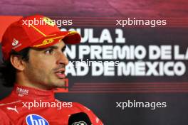 Carlos Sainz Jr (ESP) Ferrari in the post race FIA Press Conference. 27.10.2024. Formula 1 World Championship, Rd 20, Mexican Grand Prix, Mexico City, Mexico, Race Day.