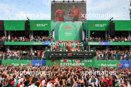 The podium: Lando Norris (GBR) McLaren, second; Carlos Sainz Jr (ESP) Ferrari, race winner; Charles Leclerc (MON) Ferrari, third. 27.10.2024. Formula 1 World Championship, Rd 20, Mexican Grand Prix, Mexico City, Mexico, Race Day.