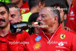 Frederic Vasseur (FRA) Ferrari Team Principal celebrates with the team. 27.10.2024. Formula 1 World Championship, Rd 20, Mexican Grand Prix, Mexico City, Mexico, Race Day.