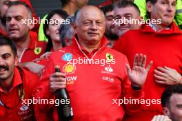 Frederic Vasseur (FRA) Ferrari Team Principal celebrates with the team. 27.10.2024. Formula 1 World Championship, Rd 20, Mexican Grand Prix, Mexico City, Mexico, Race Day.