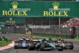 Fernando Alonso (ESP) Aston Martin F1 Team AMR24 at the start of the race. 27.10.2024. Formula 1 World Championship, Rd 20, Mexican Grand Prix, Mexico City, Mexico, Race Day.