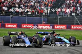 Alexander Albon (THA) Williams Racing FW46 with damage leading to his retirement at the start of the race, and Esteban Ocon (FRA) Alpine F1 Team A524. 27.10.2024. Formula 1 World Championship, Rd 20, Mexican Grand Prix, Mexico City, Mexico, Race Day.