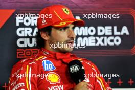 Carlos Sainz Jr (ESP) Ferrari in the post qualifying FIA Press Conference. 26.10.2024. Formula 1 World Championship, Rd 20, Mexican Grand Prix, Mexico City, Mexico, Qualifying Day.