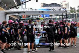 Esteban Ocon (FRA) Alpine F1 Team A524 in the pits. 26.10.2024. Formula 1 World Championship, Rd 20, Mexican Grand Prix, Mexico City, Mexico, Qualifying Day.