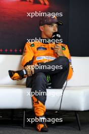 Lando Norris (GBR) McLaren in the post qualifying FIA Press Conference. 26.10.2024. Formula 1 World Championship, Rd 20, Mexican Grand Prix, Mexico City, Mexico, Qualifying Day.