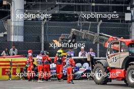 Yuki Tsunoda (JPN) RB VCARB 01 crashed during qualifying. 26.10.2024. Formula 1 World Championship, Rd 20, Mexican Grand Prix, Mexico City, Mexico, Qualifying Day.