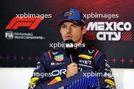 Max Verstappen (NLD) Red Bull Racing in the post qualifying FIA Press Conference. 26.10.2024. Formula 1 World Championship, Rd 20, Mexican Grand Prix, Mexico City, Mexico, Qualifying Day.