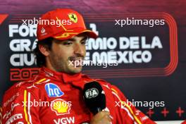 Carlos Sainz Jr (ESP) Ferrari in the post qualifying FIA Press Conference. 26.10.2024. Formula 1 World Championship, Rd 20, Mexican Grand Prix, Mexico City, Mexico, Qualifying Day.